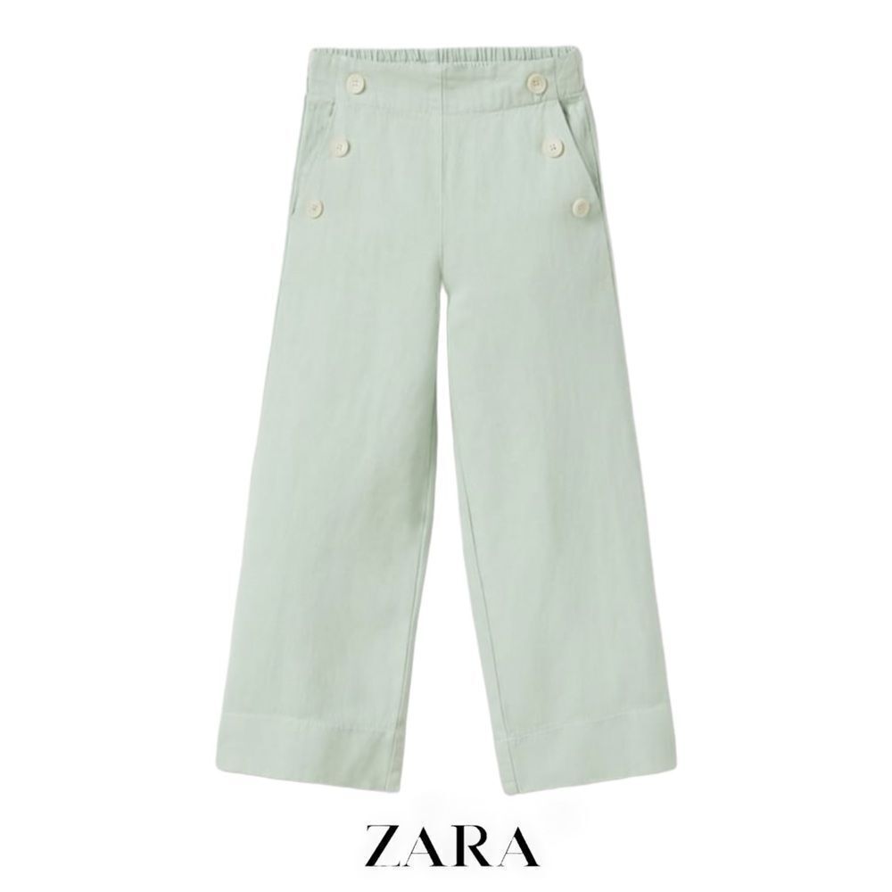 ZARA Kids | Sage Green | LINEN BLEND CULOTTES